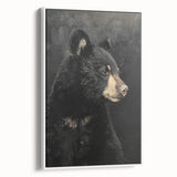 Framed Canvas Art for Children - Majestic Black Bear Print