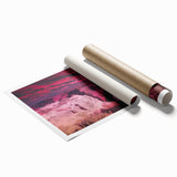 Stunning landscape print showcasing vibrant canyons with rich colors and intricate details, rolled and ready for display, perfect for enhancing home decor.