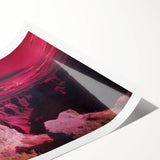 Stunning landscape print showcasing vibrant canyons in rich earthy tones, rolled and packaged securely in a protective tube, ideal for home decor enthusiasts.