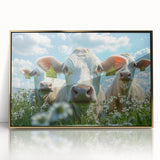 Framed acrylic artwork depicting a serene countryside landscape with golden accents. Ideal for adding a touch of elegance to home decor, showcasing vibrant colors and intricate details.