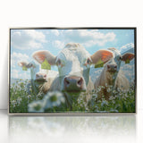 Framed acrylic print showcasing a serene countryside landscape with rolling hills and vibrant greenery, perfect for enhancing home decor and creating a tranquil atmosphere.