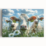 Stretched canvas art depicting a serene countryside landscape with rolling hills and vibrant greenery, perfect for enhancing home decor with a calming nature theme.