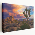 Stretched canvas artwork showcasing vibrant, abstract landscape fields in a side view, perfect for adding color and depth to modern home decor.