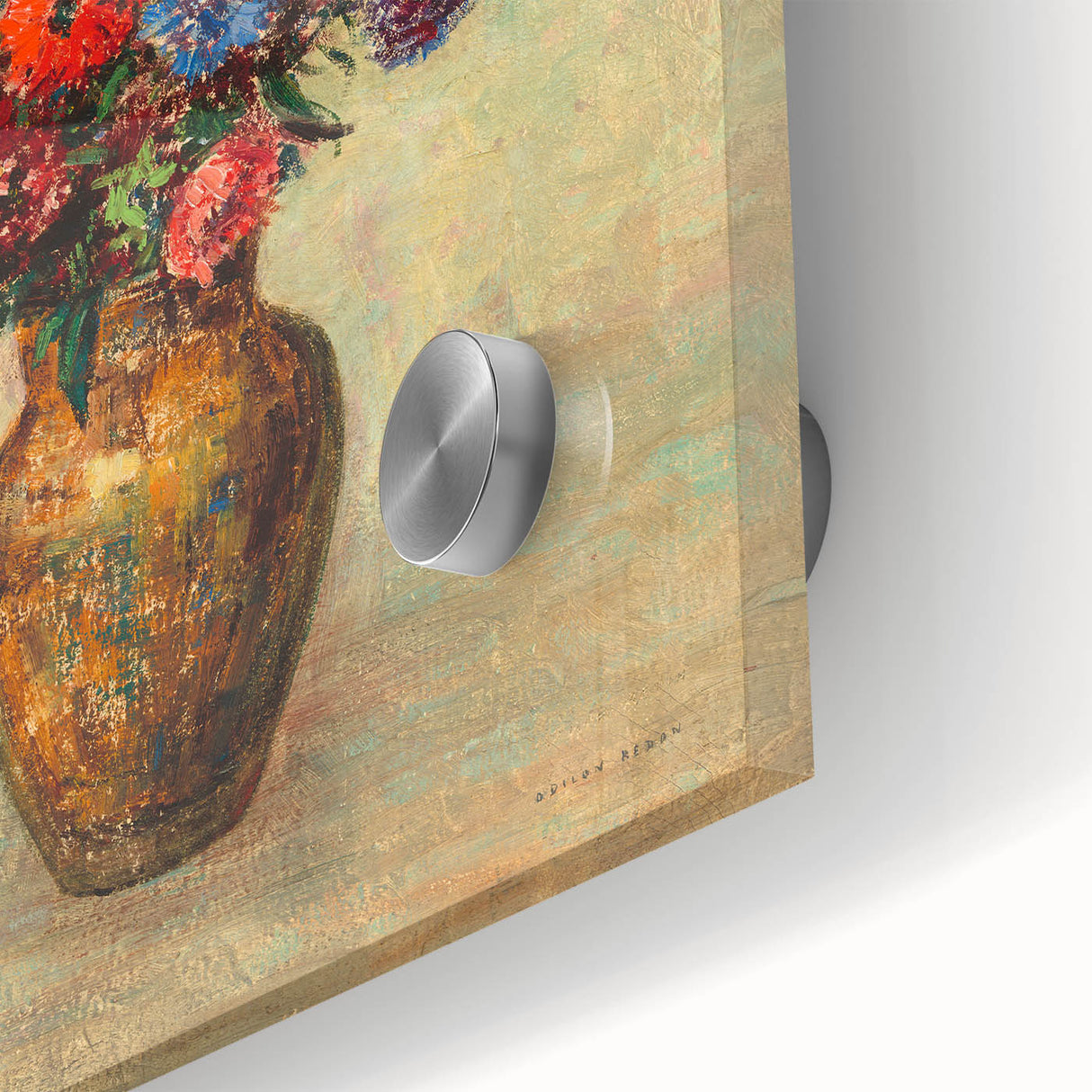 Modern Wall Art: Odilon Redon’s Vibrant Flowers in a Vase