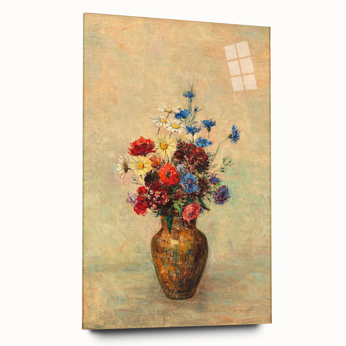 Modern Wall Art: Odilon Redon’s Vibrant Flowers in a Vase