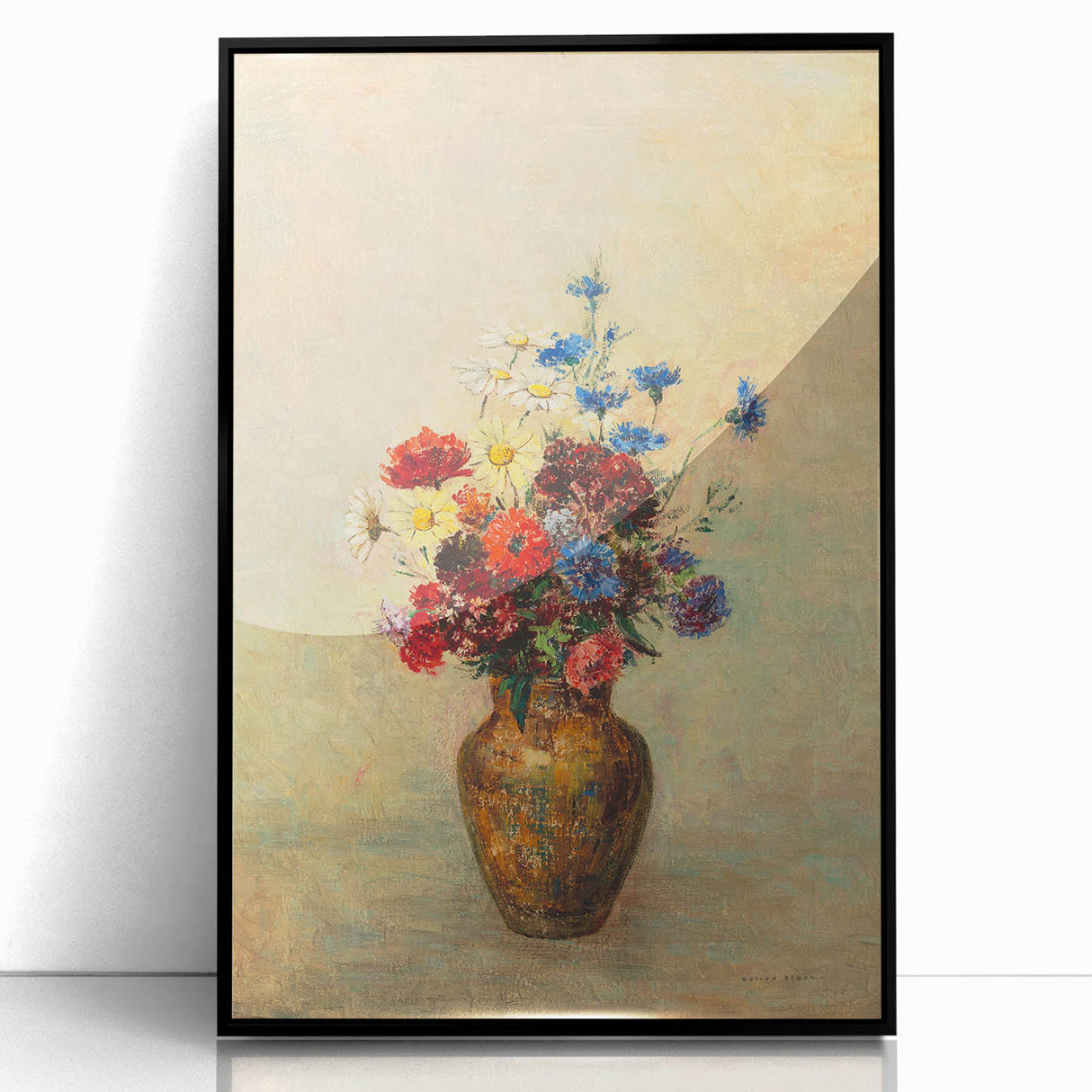 Modern Wall Art: Odilon Redon’s Vibrant Flowers in a Vase