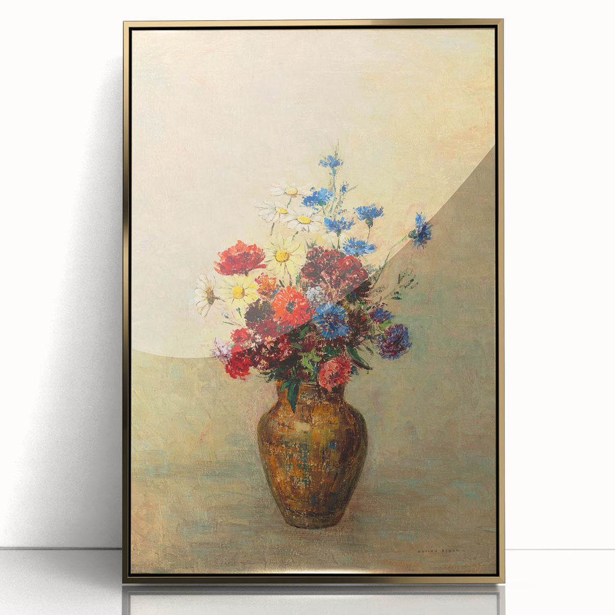 Modern Wall Art: Odilon Redon’s Vibrant Flowers in a Vase