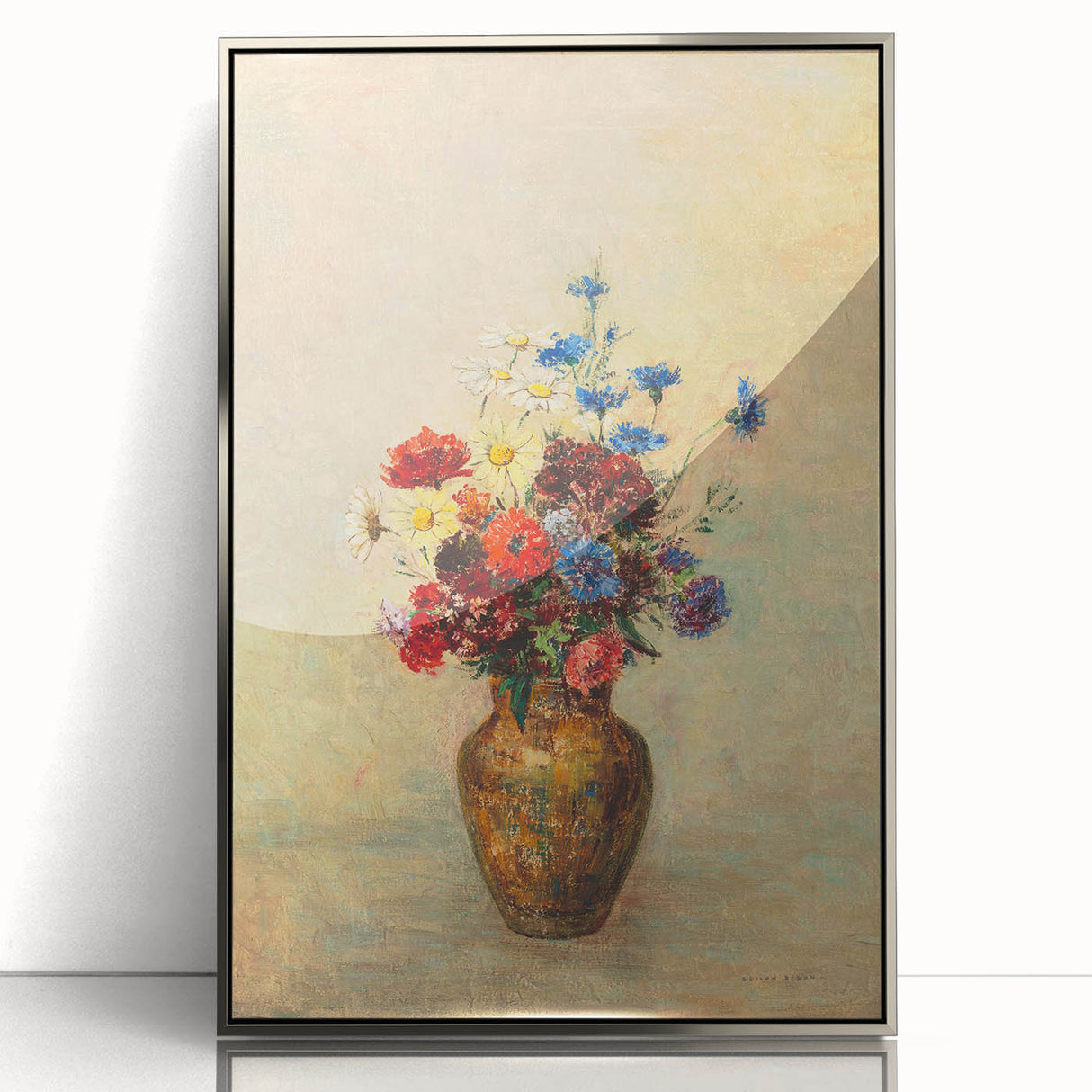 Modern Wall Art: Odilon Redon’s Vibrant Flowers in a Vase