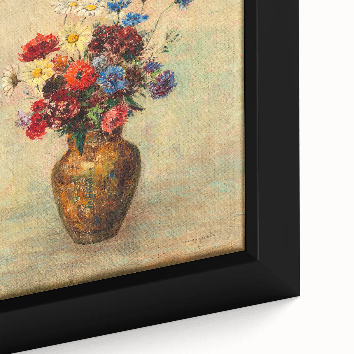 Modern Wall Art: Odilon Redon’s Vibrant Flowers in a Vase
