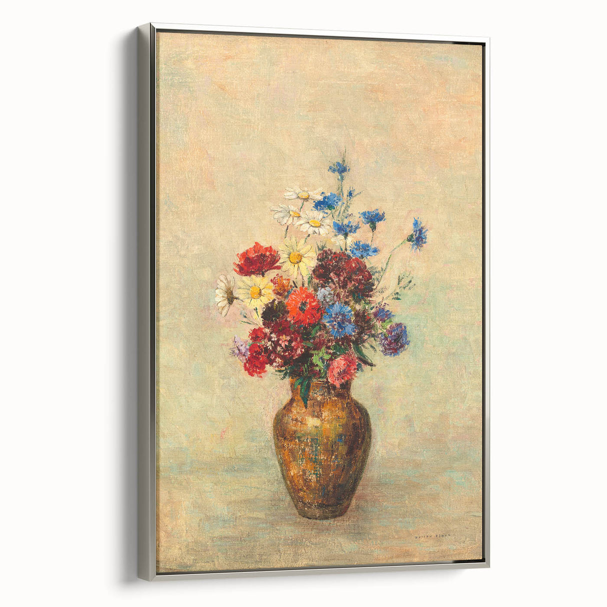 Modern Wall Art: Odilon Redon’s Vibrant Flowers in a Vase