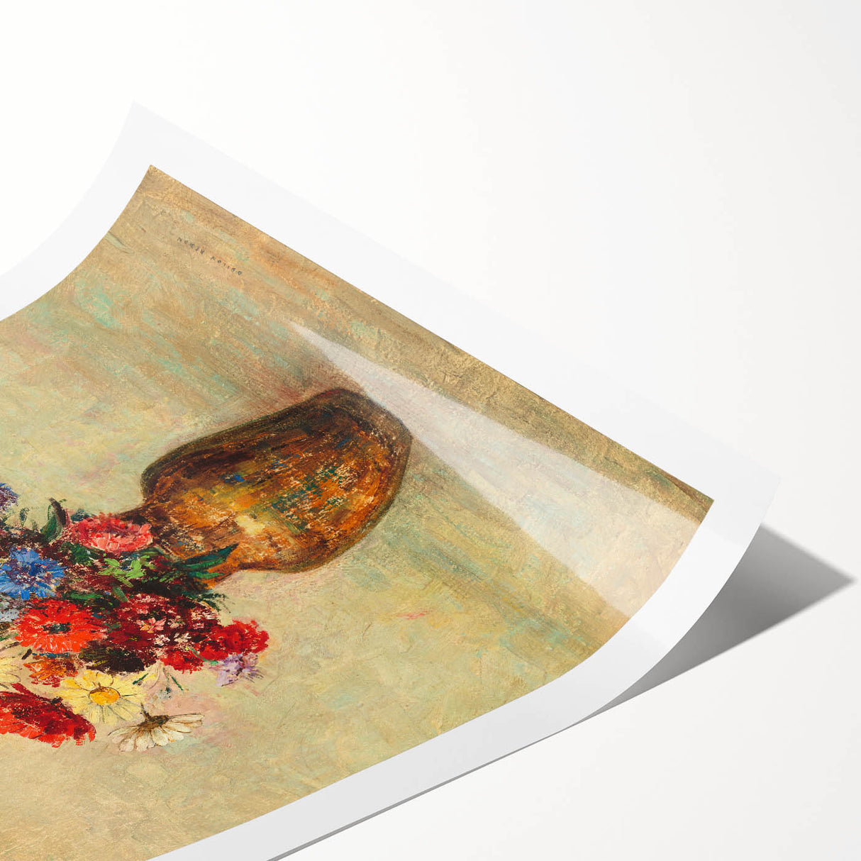 Modern Wall Art: Odilon Redon’s Vibrant Flowers in a Vase