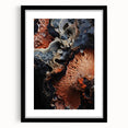 Extra large abstract art print featuring textured, colorful swirls on a framed canvas, ideal for living room decor.