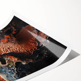 Extra large wall art featuring line art flowers in black on a white background, ideal for large living room decor.