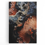 Large black and white stretched canvas featuring close-up natural elements, ideal for kitchen wall art.