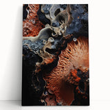 Large black and white photo of natural elements on stretched canvas, ideal for kitchen wall art or bedroom decor.