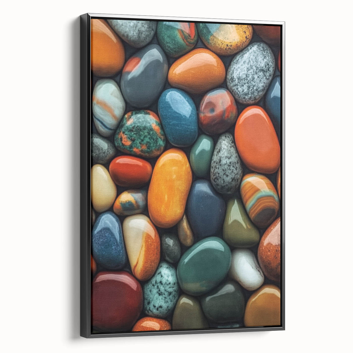 Black and white framed canvas featuring a close-up of natural elements, ideal for bedroom wall art.