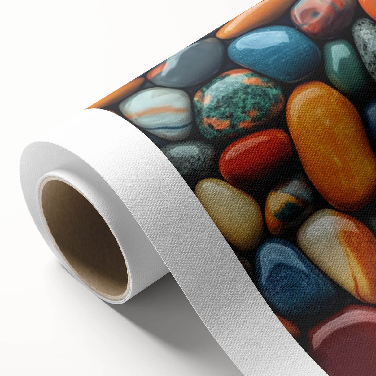Art Deco style poster of nature elements in soft pastel shades on rolled canvas, ideal for nursery wall art.