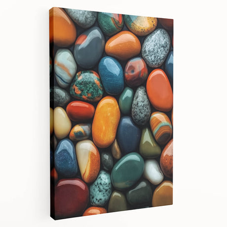 Close-up of nature elements in muted green and brown tones on a large stretched canvas, ideal for kitchen wall art.