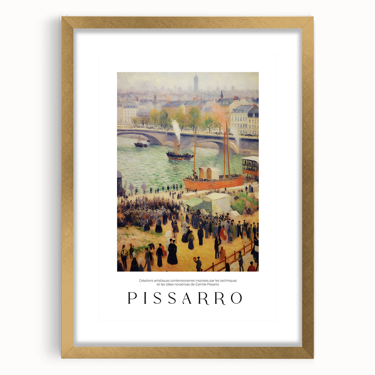 Extra large textured abstract art print in vibrant gold and blue tones on a framed canvas, ideal for living room decor.