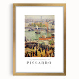 Extra large textured abstract art print in vibrant gold and blue tones on a framed canvas, ideal for living room decor.