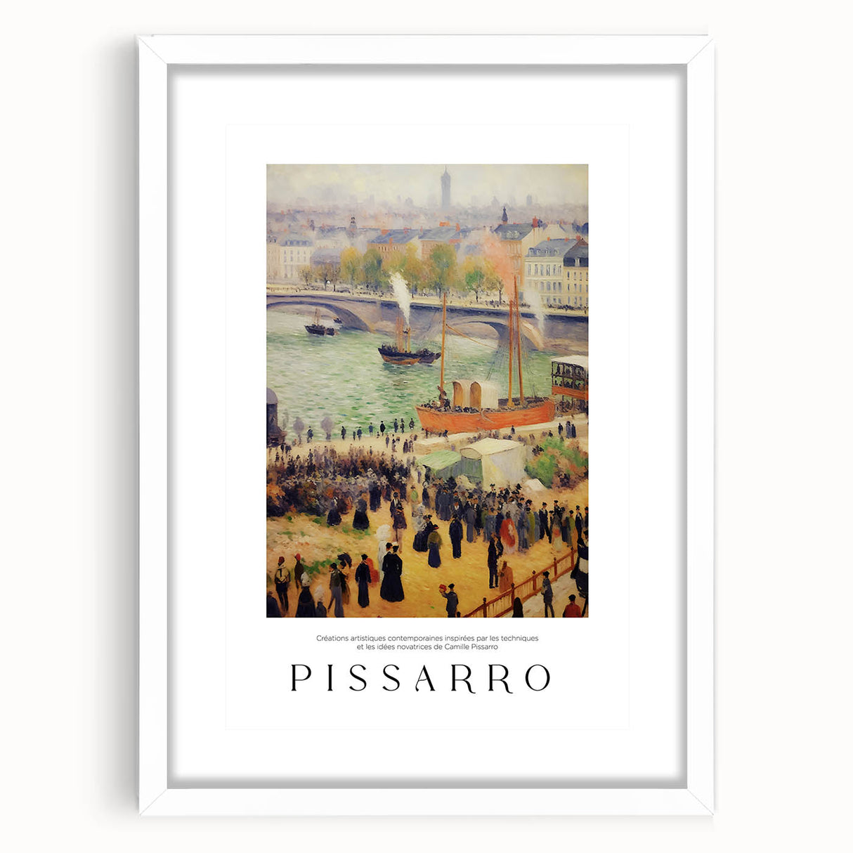 Abstract art print featuring swirling blue and gray tones on a white framed canvas, suitable for dining room decor.