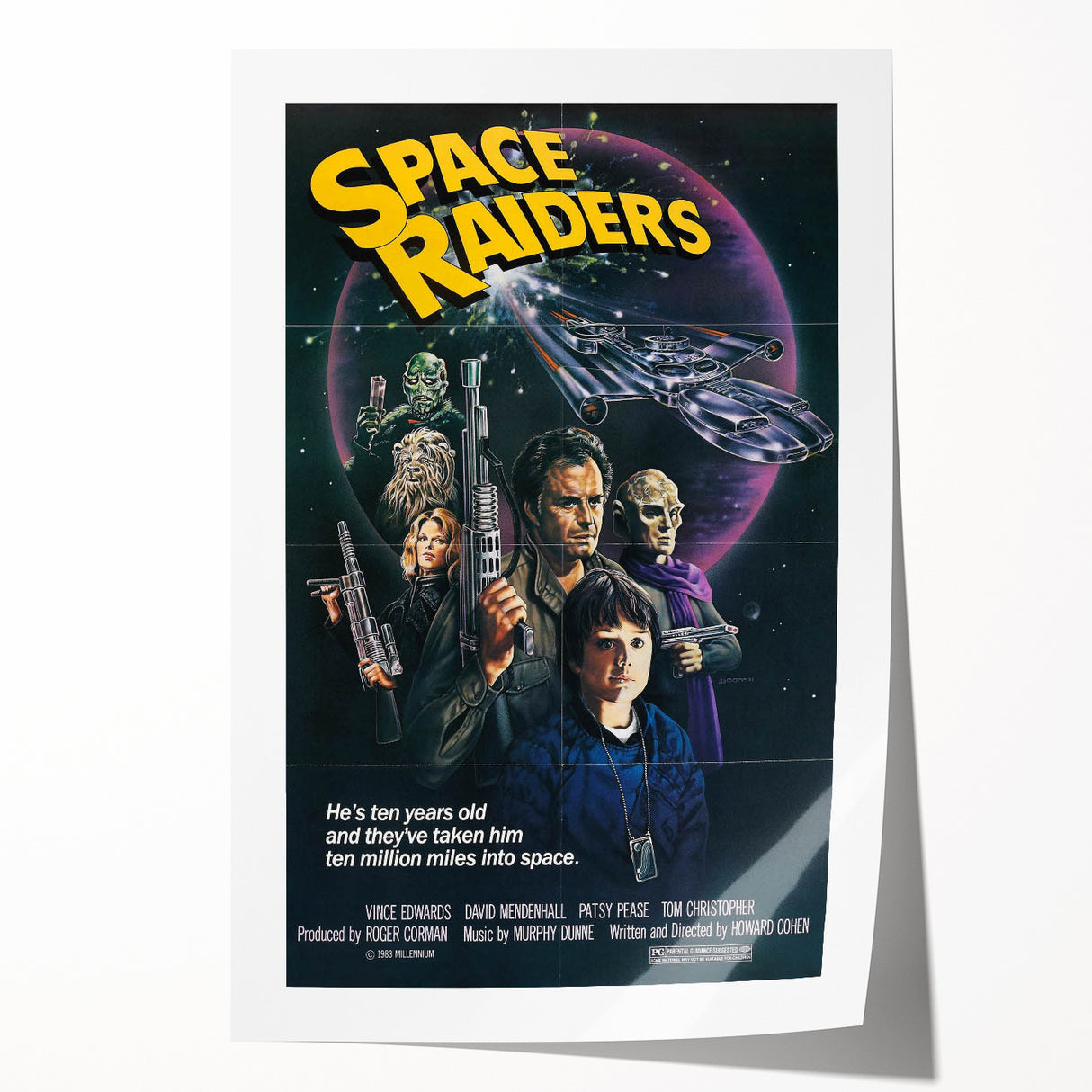 Retro Wall Art - Space Raiders Movie Poster - 80s Sci-Fi Vintage Prints