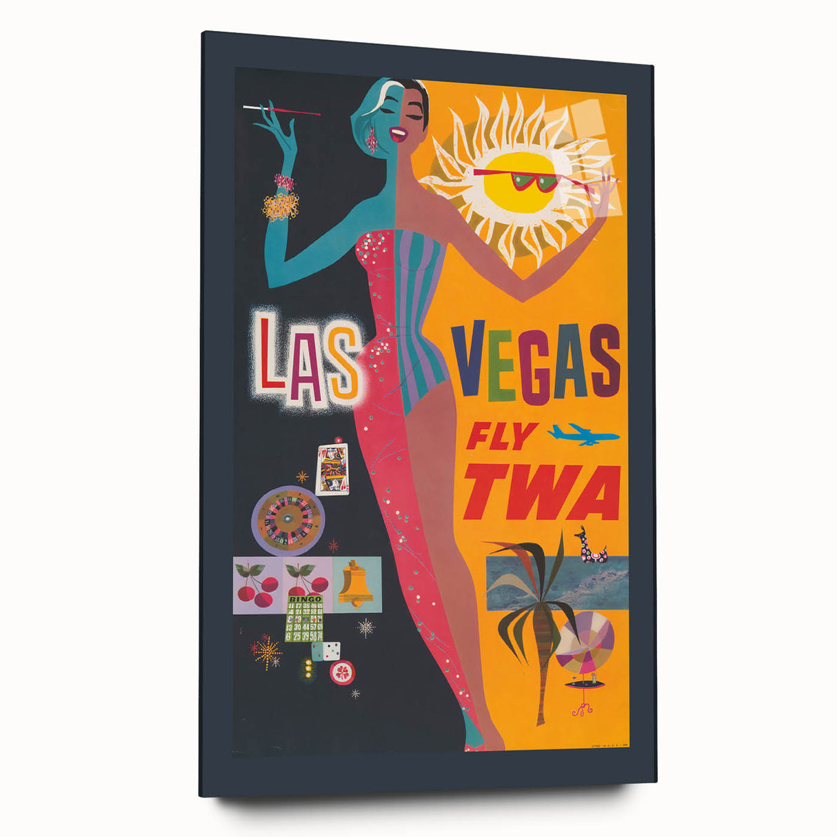 Retro Las Vegas Travel Poster – Vintage Prints & Mid-Century Art