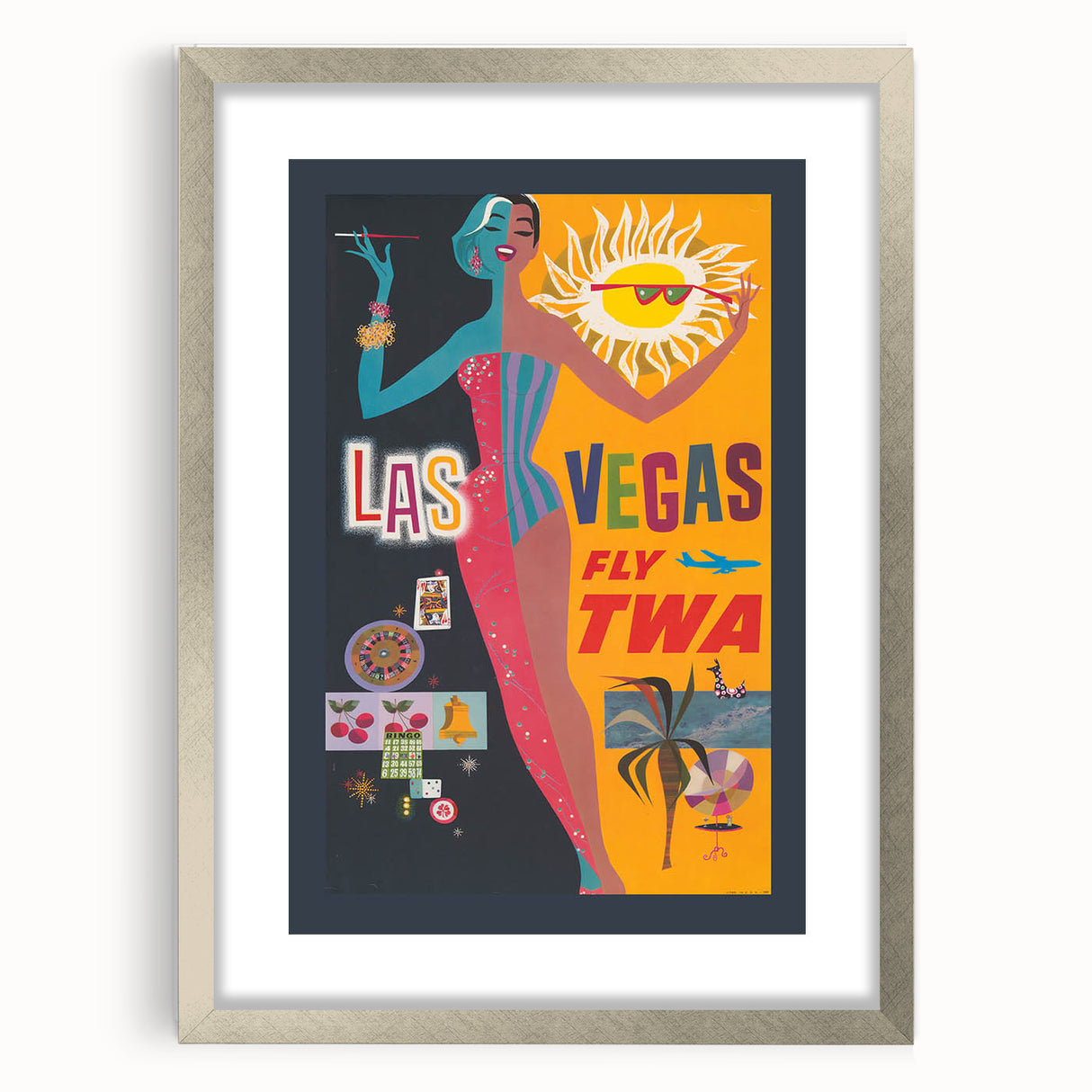 Retro Las Vegas Travel Poster – Vintage Prints & Mid-Century Art