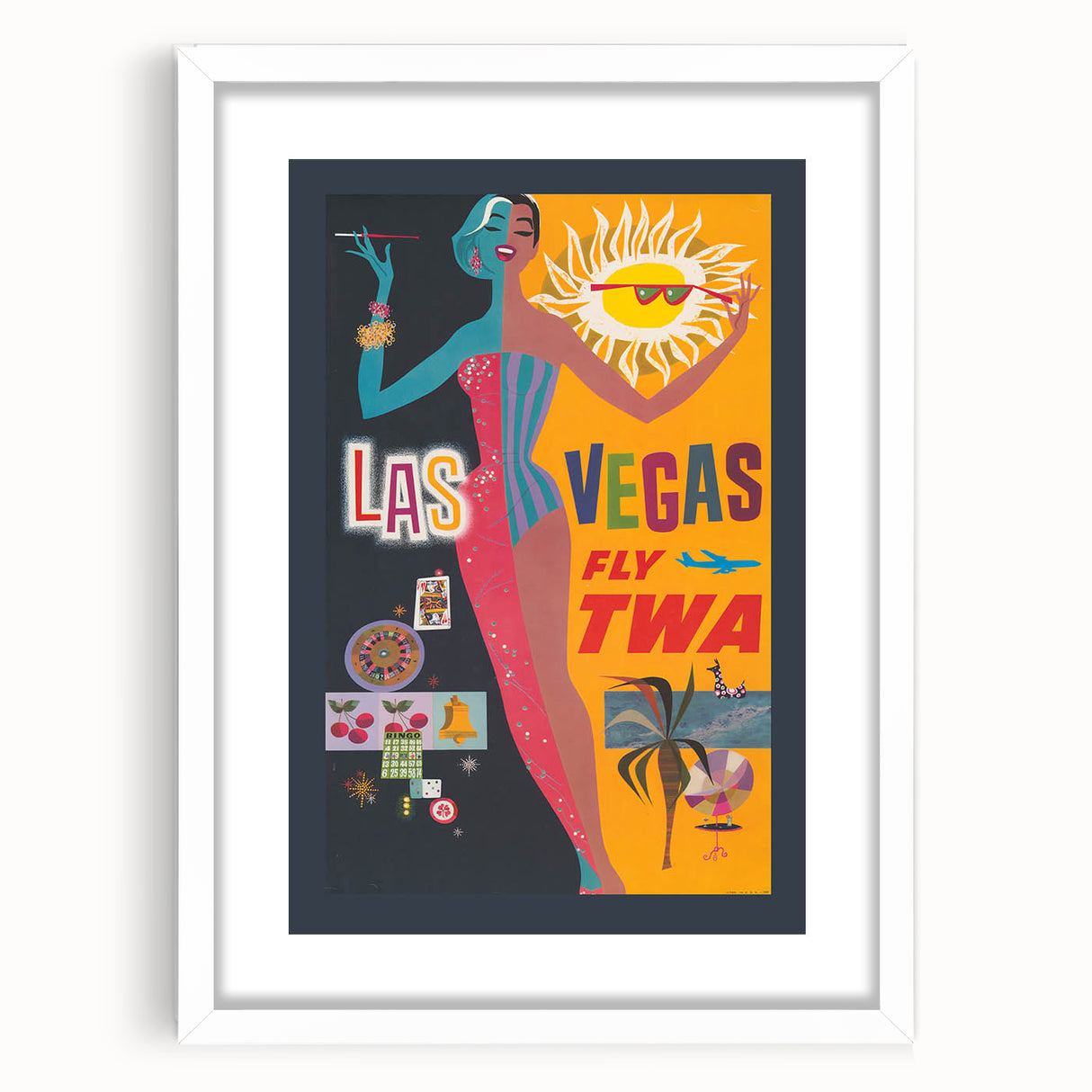 Retro Las Vegas Travel Poster – Vintage Prints & Mid-Century Art