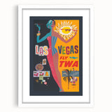 Retro Las Vegas Travel Poster – Vintage Prints & Mid-Century Art