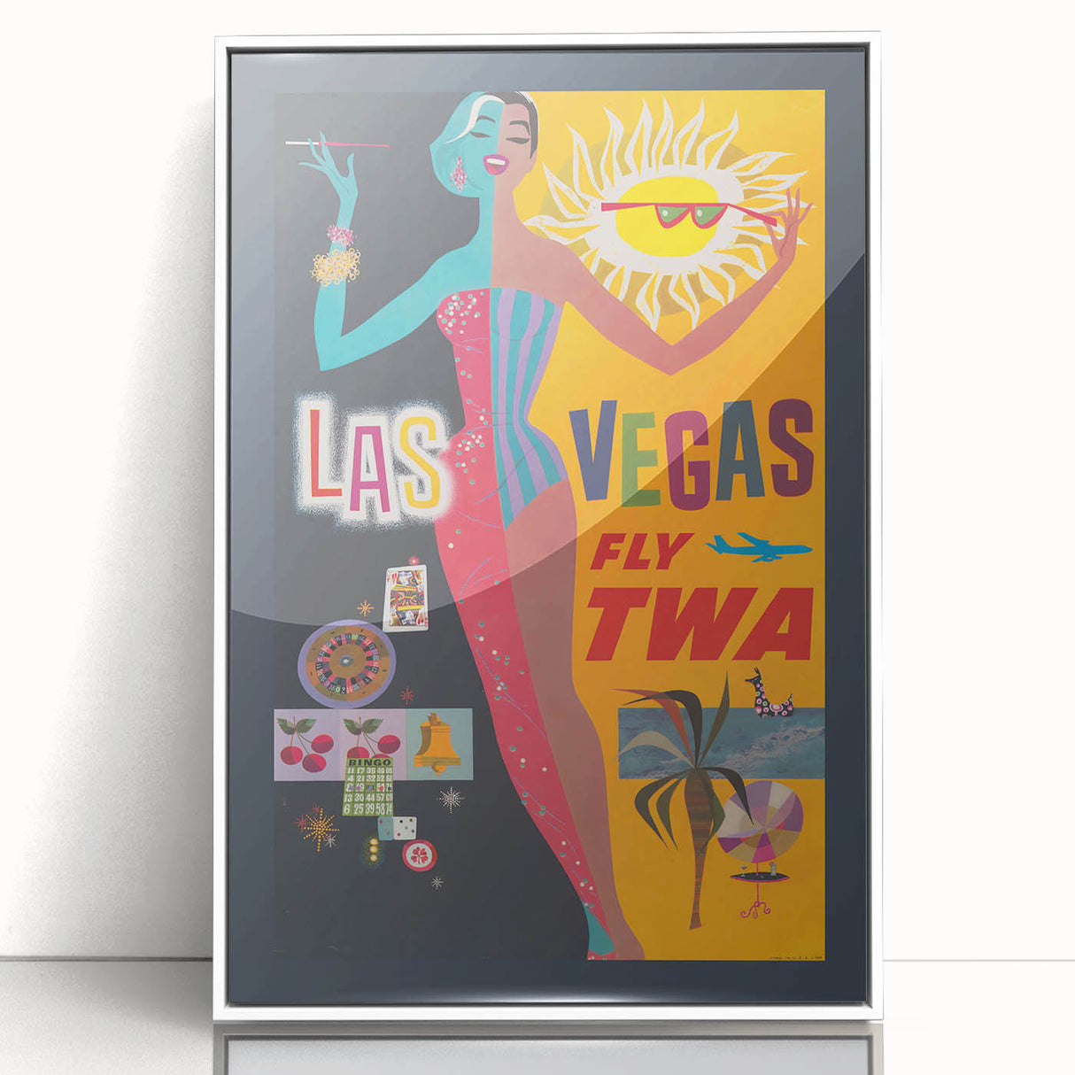 Retro Las Vegas Travel Poster – Vintage Prints & Mid-Century Art
