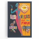 Retro Las Vegas Travel Poster – Vintage Prints & Mid-Century Art