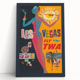 Retro Las Vegas Travel Poster – Vintage Prints & Mid-Century Art