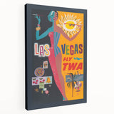 Retro Las Vegas Travel Poster – Vintage Prints & Mid-Century Art