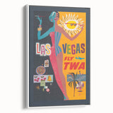 Retro Las Vegas Travel Poster – Vintage Prints & Mid-Century Art