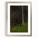 Realism Art Prints - Two in Forest by László Mednyánszky