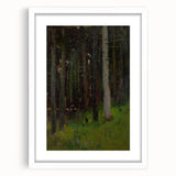 Realism Art Prints - Two in Forest by László Mednyánszky