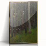 Realism Art Prints - Two in Forest by László Mednyánszky