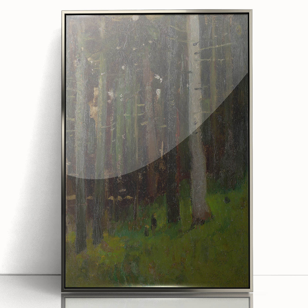 Realism Art Prints - Two in Forest by László Mednyánszky