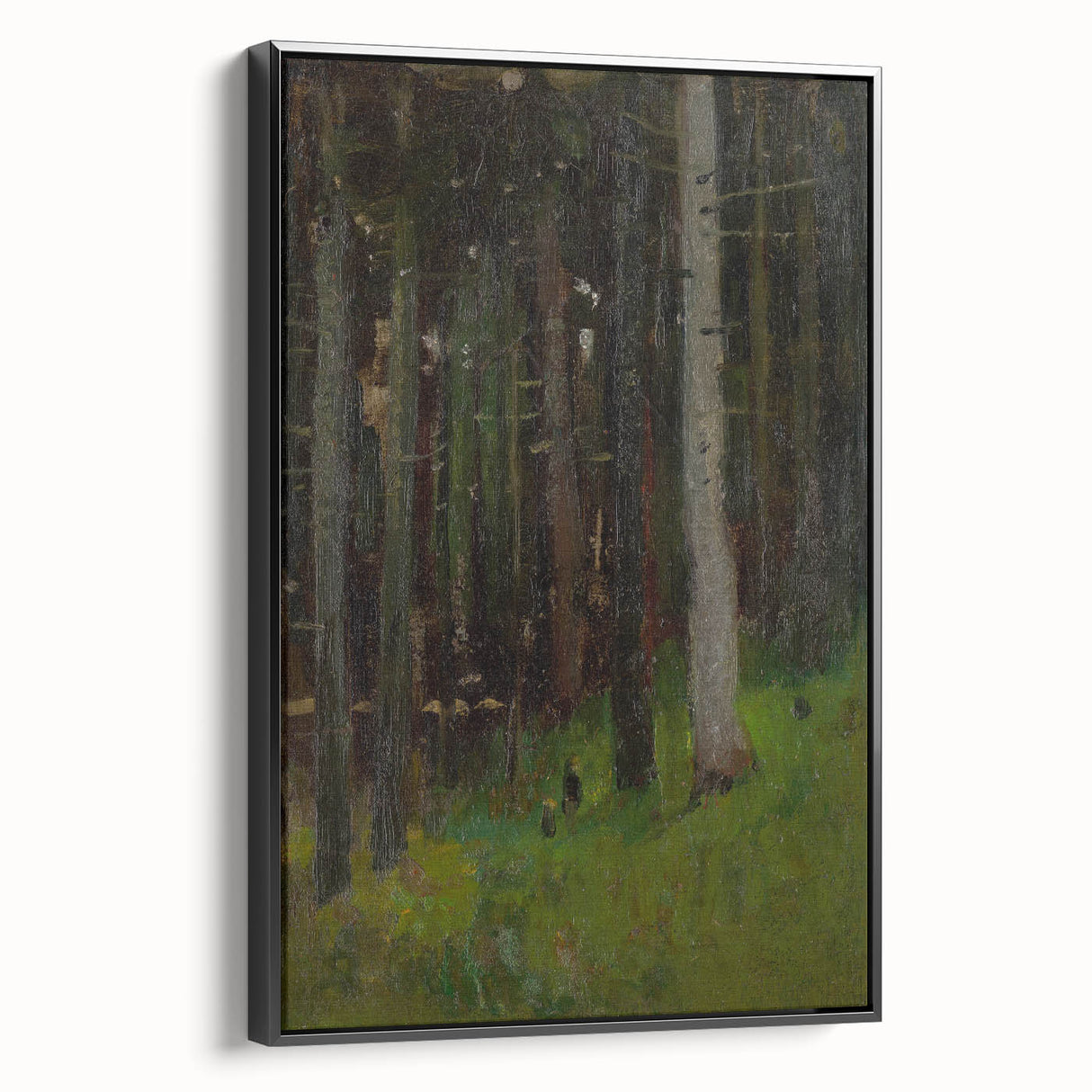 Realism Art Prints - Two in Forest by László Mednyánszky