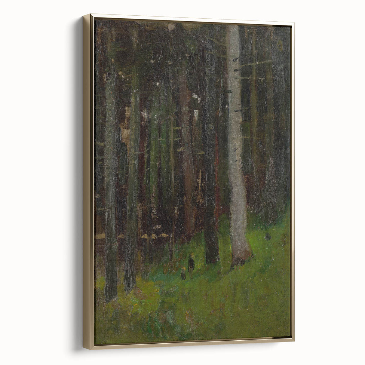 Realism Art Prints - Two in Forest by László Mednyánszky