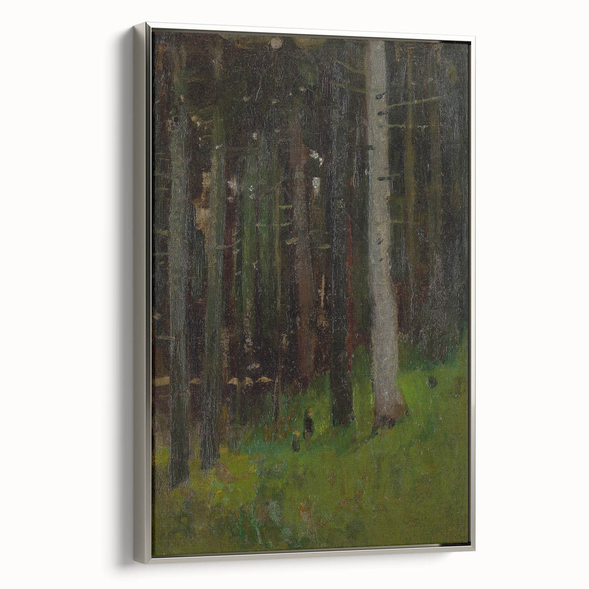 Realism Art Prints - Two in Forest by László Mednyánszky