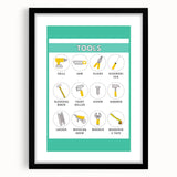 Classroom Educational Posters - Tools Learning Chart for Kids