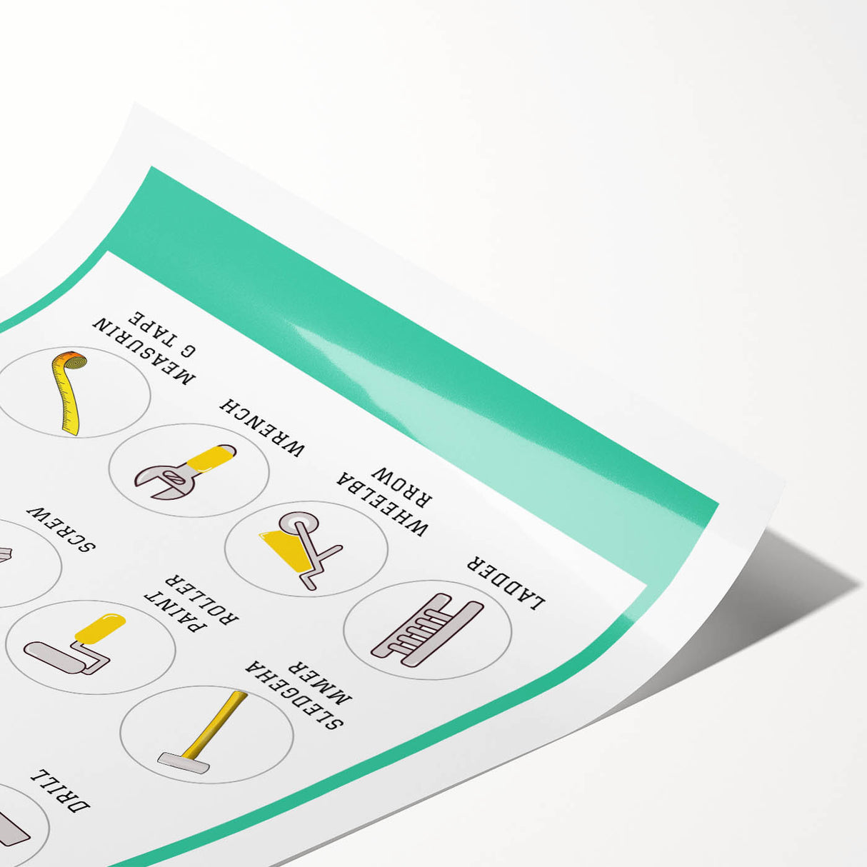 Classroom Educational Posters - Tools Learning Chart for Kids
