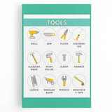 Classroom Educational Posters - Tools Learning Chart for Kids