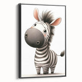 Safari Zebra Nursery Wall Art - Children's Wall Art Print