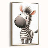Safari Zebra Nursery Wall Art - Children's Wall Art Print