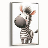 Safari Zebra Nursery Wall Art - Children's Wall Art Print