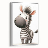Safari Zebra Nursery Wall Art - Children's Wall Art Print