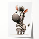 Safari Zebra Nursery Wall Art - Children's Wall Art Print